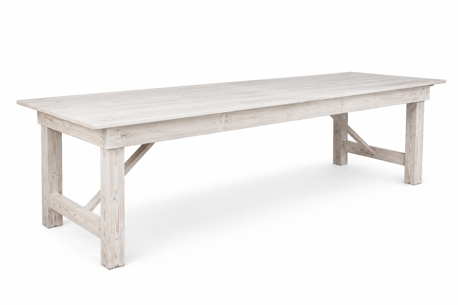8' White Wash Table