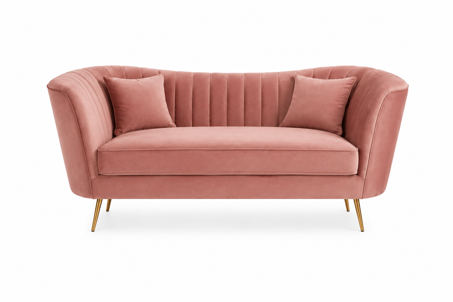 Blush Velvet Sofa